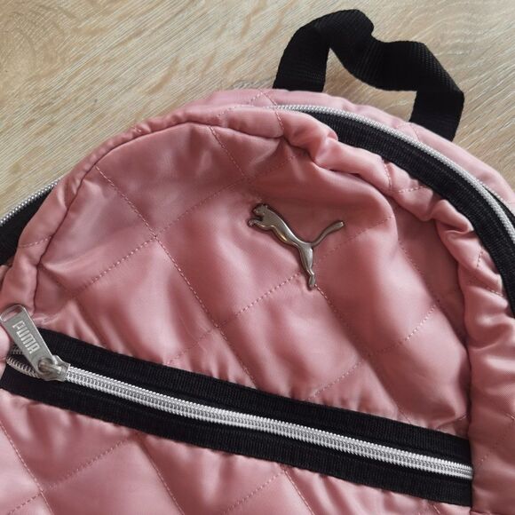 Quilted Pink PufferΒ PUMA Backpack Mini 90s Y2Kβ00sβVtg - Picture 2 of 4